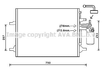 AVA QUALITY COOLING Lauhdutin, ilmastointilaite VO5166D